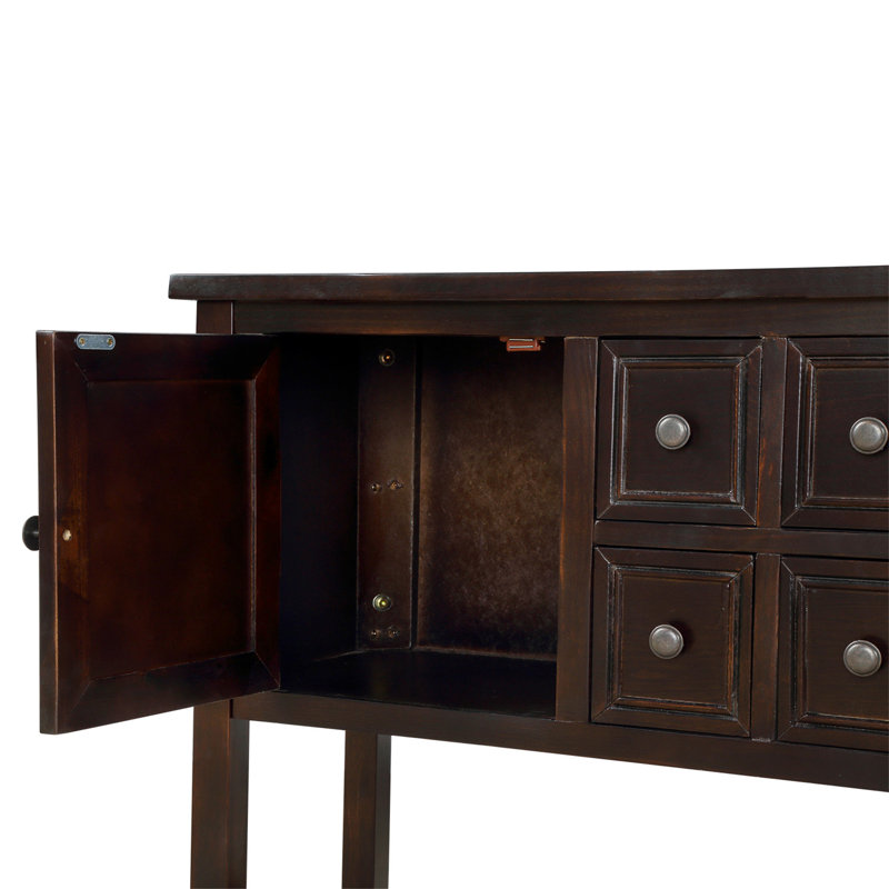 Eagarville Sideboard,entryway table,Console Table,sideboards and buffets,buffet table with Bottom Shelf, Espresso