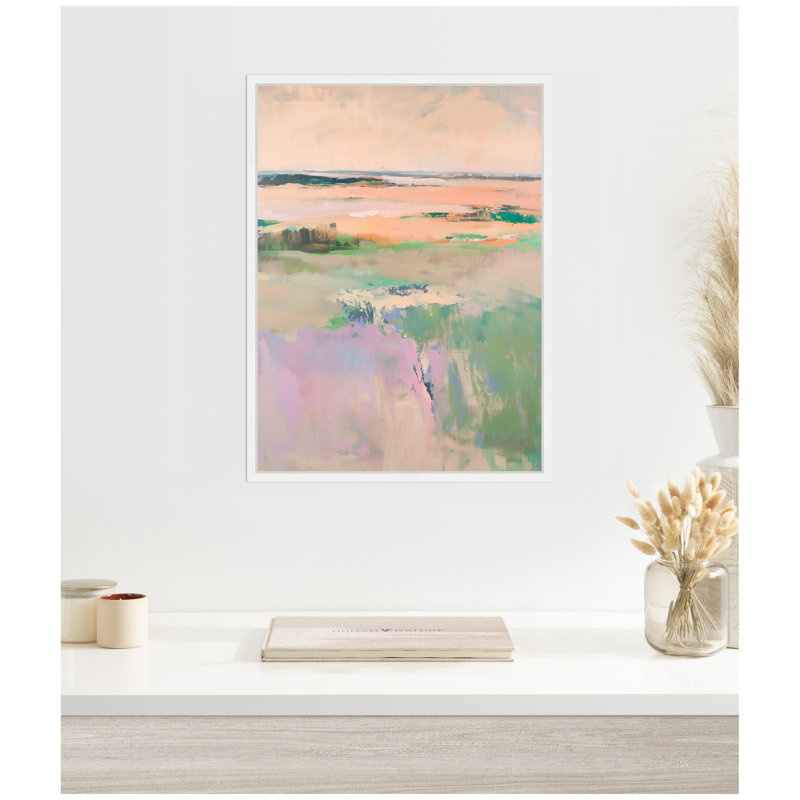 «Pastel Horizon II» par Amy Lighthall, reproduction d'art sur toile encadrée