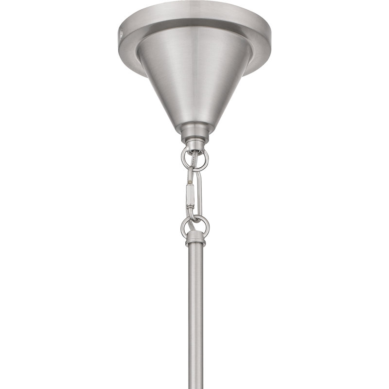 Luminaire suspendu géométrique 1 lumière Calaysia, Nickel brossé