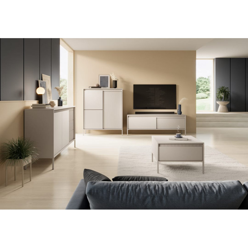 Senso Coffee Table with Storage, Beige