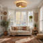 Ventilateur de plafond encastré en rotin 20 po Boho Coastal