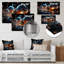 Orange et noir, 3 lunes, paysage I - art mural-1845602745