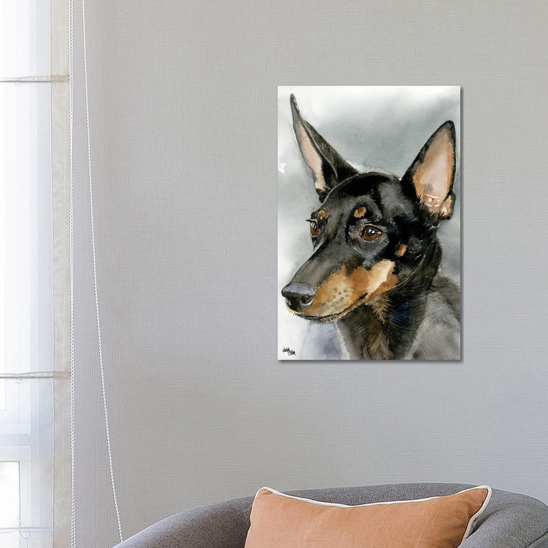 High Spirits - Toy Manchester Terrier von Judith Stein - Gallery-Wrapped Canvas Giclée on Canvas