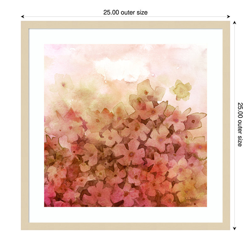 «Feathered Fields V» par Kelsey Wilson, impression sur bois encadrée, H 25 po x l 25 po
