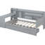 Lit de jour simple gris avec 3 tiroirs de rangement, ports de chargement et bureau - Fabrication en pin robuste pour la chambre à coucher-1716476914-1716476915