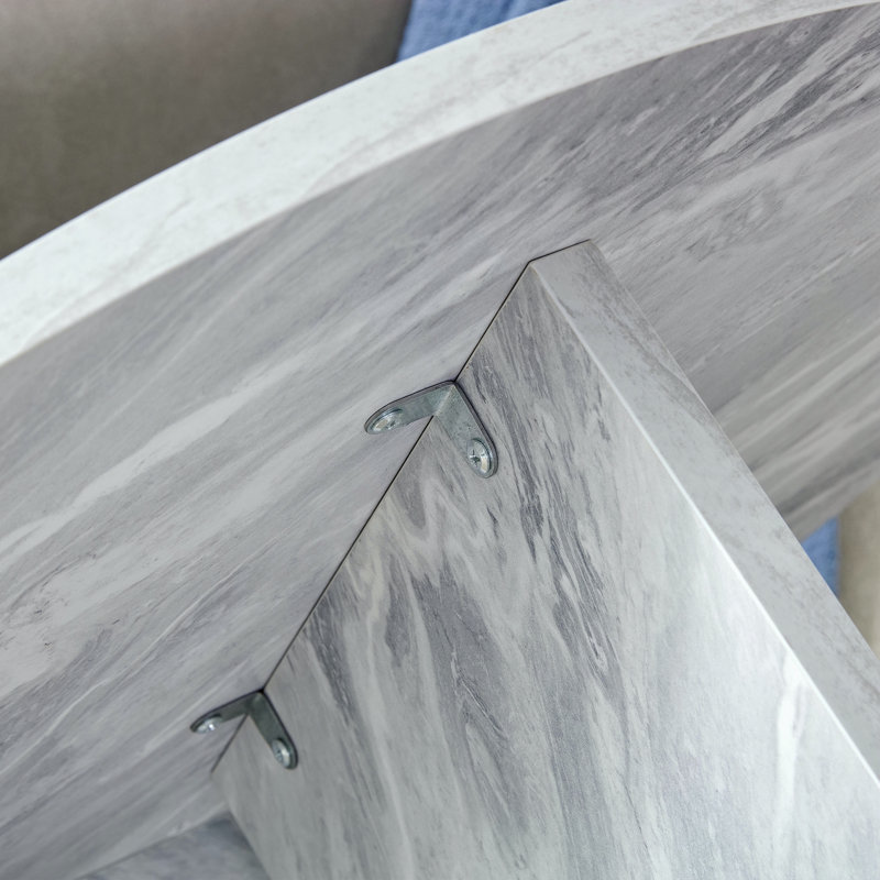 Table basse ronde blanche en MDF multi-styles