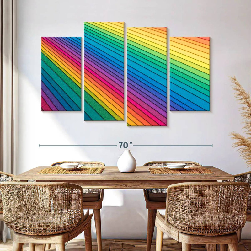 Kiahanna Rainbow Paper Stack, 42" H x 68" W