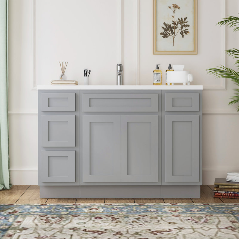 48" Single Bathroom Vanity Base Only, Gray