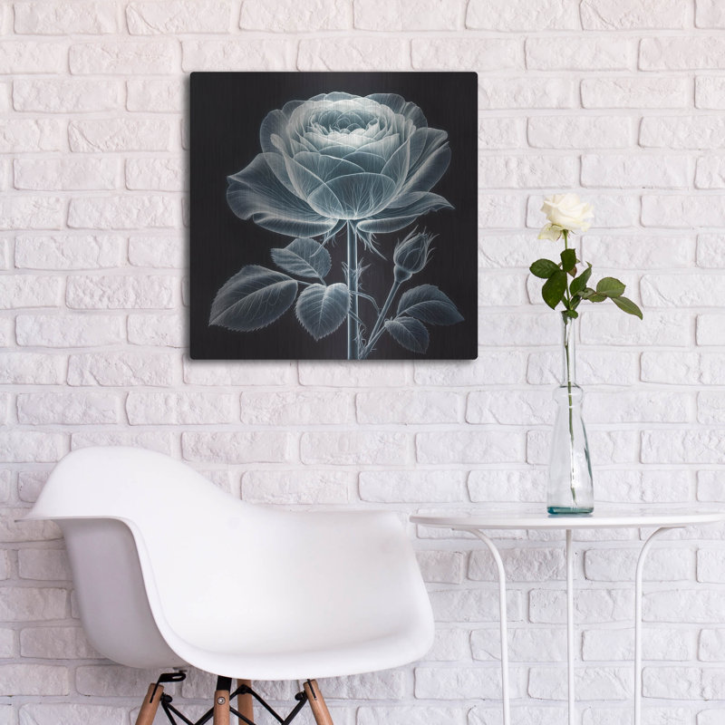  «Rose X Ray» par Rey Klimt, art mural en métal, H 24 po x l 24 po