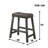 Set Of 2 Rustic Counter Stools, 25-Inch Backless Wooden Farmhouse Barstools With Faux Leather Seat, Distressed Finish, Space-Saving Design