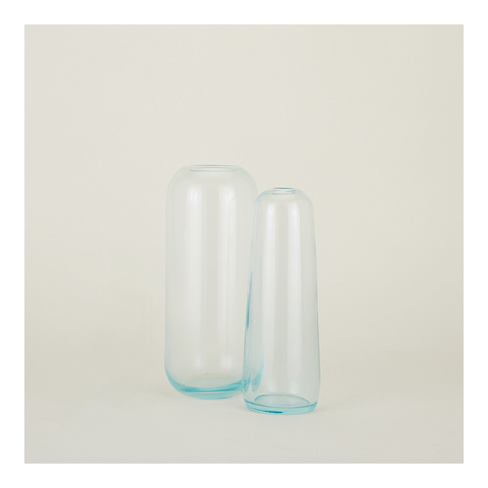 Aurora Handmade Glass Table Vase, Sky, 12.5" H x 5" W x 5" D