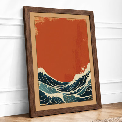 Rust Sky Over Wave Vintage - Print