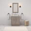 Hugo 30 In. Single Sink Carrara White Marble Countertop Vanity In Grey Oak With Gooseneck Faucet-690267712-767333515