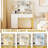 Vanity Desk with Mirror and Lights, Makeup Desk Dressing Table with LED Lighted Mirror & Power Outlet,3 Lighting Color for Bedroom