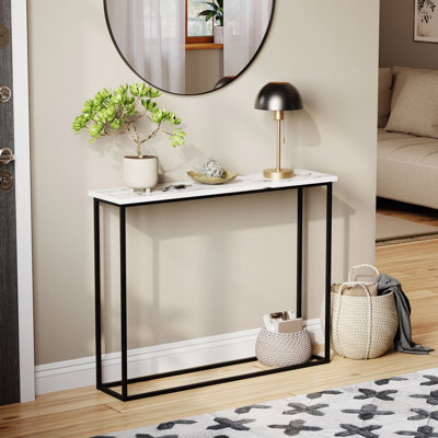 Modern Console Table with Metal Legs – Sleek Hallway Living Room Home Office & Entryway Accent Table