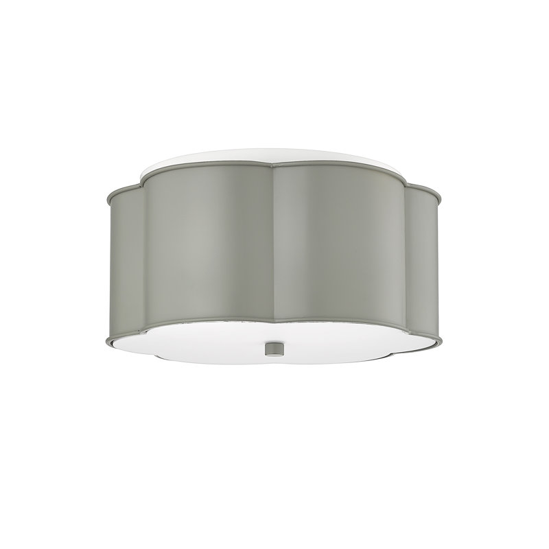 Plafonnier encastré 3 lumières 7,5 po Priyan, Gris ciment