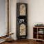 Armoire de coin noire en bois massif