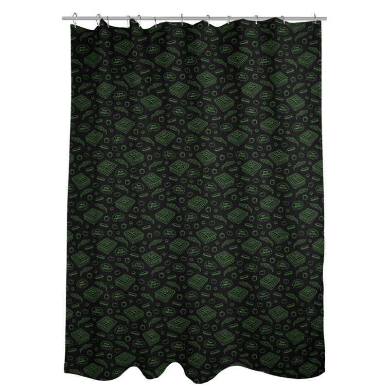 Katelyn Elizabeth Classic Pizza Single Shower Curtain, Green