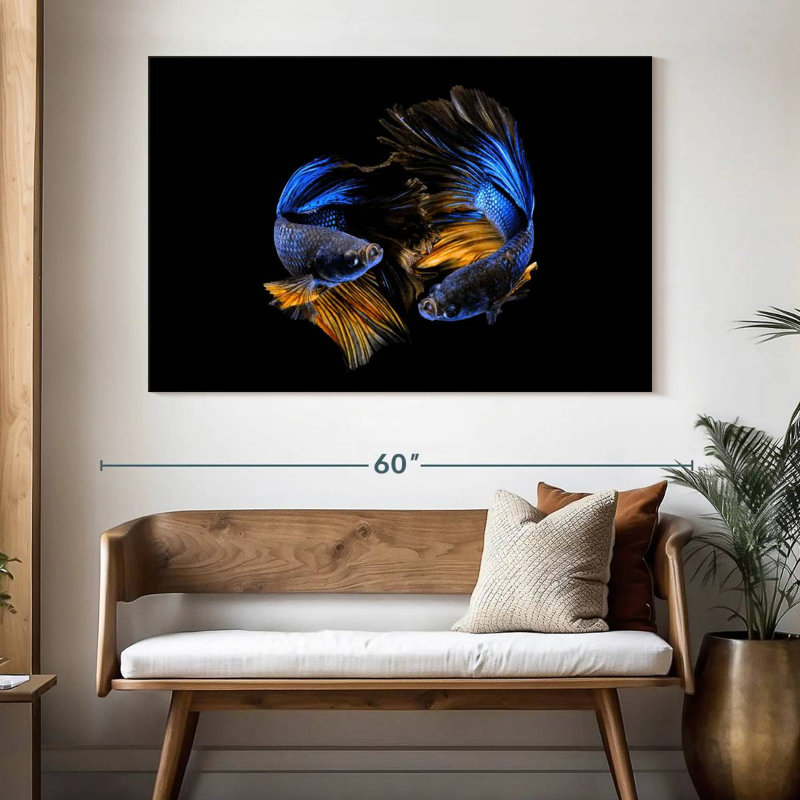 Brampt Neon Betta Fish, 34" H x 51" W