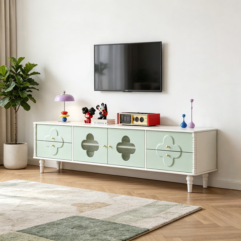 Meuble télé Creative Minimalist, H 22,44 po x L 86,61 po x l 15,75 po