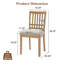 Chaises de salle à manger modernes scandinaves avec dossier courbé en bois et siège en tissu-807547288