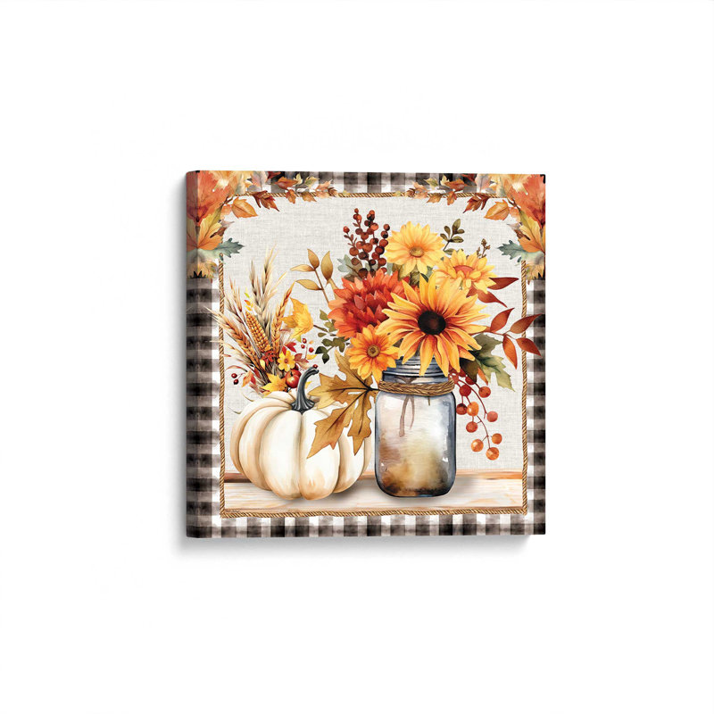 «Fall Still Life» par Nicole DeCamp, reproduction d'art, L 20 po x H 20 po, Ne s’applique pas, Toile tendue