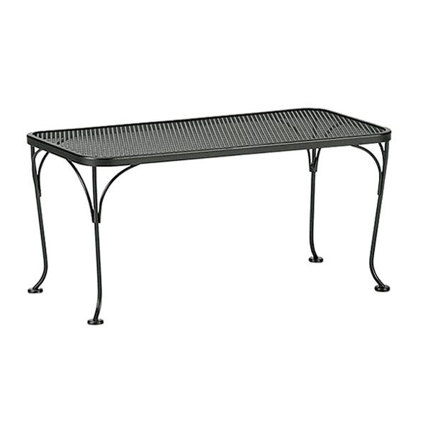 Occasional Outdoor Side Table, Textured Black, 18.5" W x 36.5" L x 17.5" H 