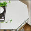 Table basse de style tambour avec incrustation de cristal miroir, table décorative argentée, meuble moderne de luxe moderne, table basse de 20 pouces (environ 50 centimètres), convenant au salon