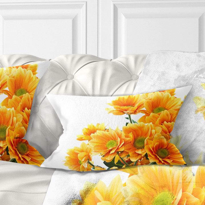 Coussin lombaire floral chrysanthemum