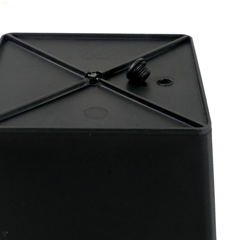 Pot de fleurs carré en plastique avec drainage (pots de 5), H 4,67 po x l 5,05 po x P 5,05 po