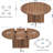 43.3''-59'' Extendable Round Dining Table for 4-8, Modern Kitchen Oval Dining Table with Removable Leaves, Dinner Table-1341208264