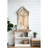 35.5" X 14" 32" Console Table Shelf Tray, Distressed White & Natural Wood, Stylish And Practical Home Storage 35.5"X14"X32" Tray Shelf, Office