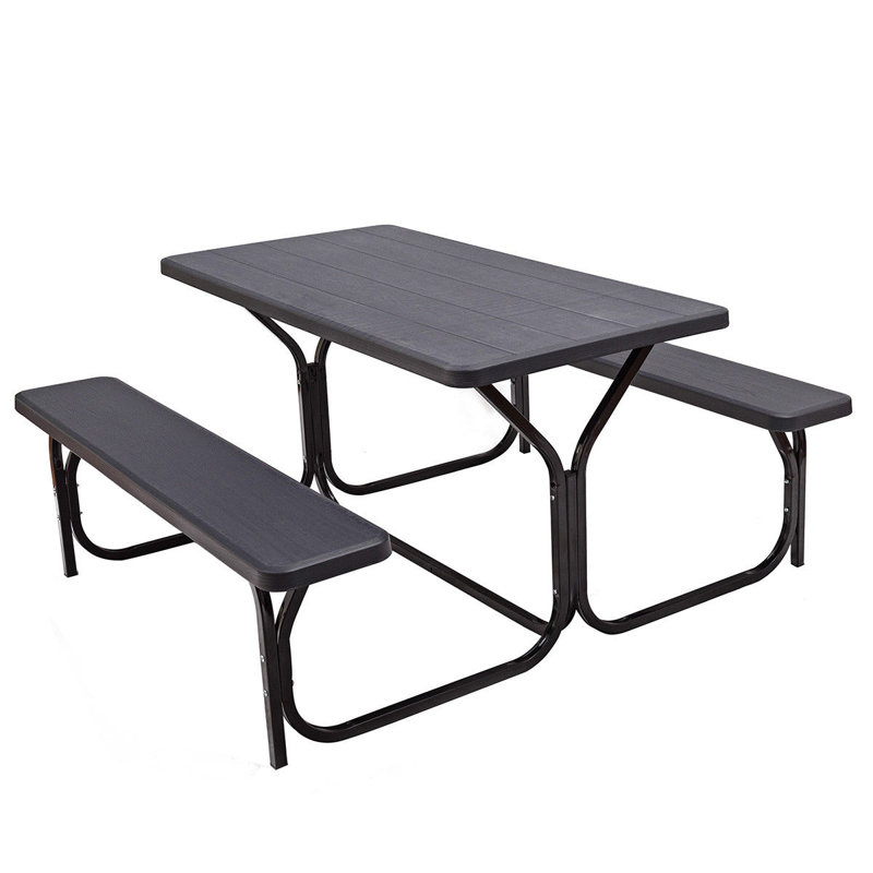 HDPE Picnic Table with Metal Base