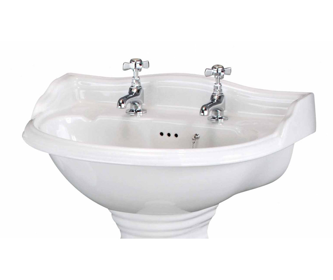 Nuie Chancery 500mm L White Vitreous China U-Shaped Sink with Overflow