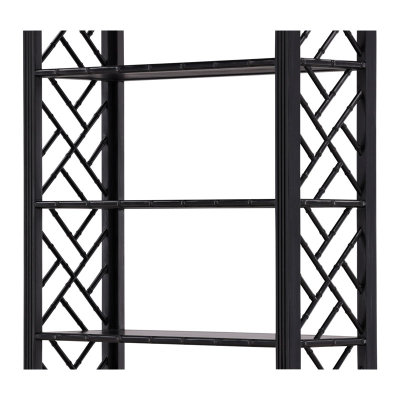 Furniture Classics Selma Black Mahogany Bamboo Bookcase