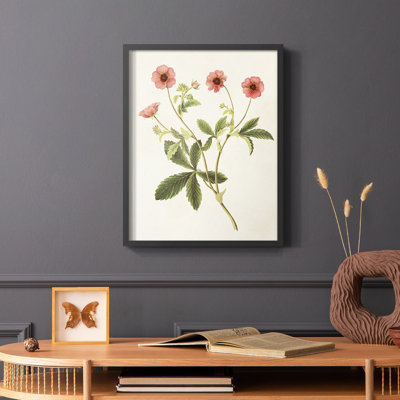«Flowers of the Seasons», reproduction encadrée en bois massif