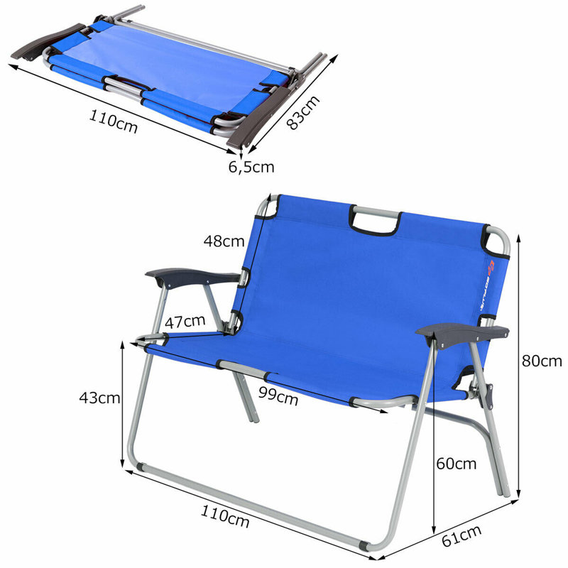 Jessenia Fabric Folding Chair, Blue