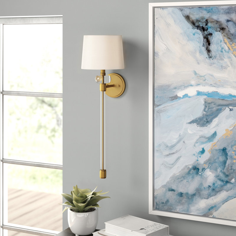 Anzlie Steel Armed Sconce, Weathered Brass