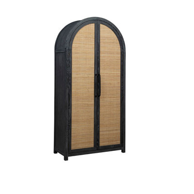 Eloise 83" Tall Storage Cabinet, Black by Furniture Classics