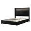 Structure de lit tapissier grand en velours avec tête de lit à oreilles 52 po, port de charge USB et veilleuse, lit plateforme capitonné avec tablette de rangement-174353085