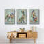 Fantastic Florals Fox, assis, impression sur toile 3 pièces-91891347-91891349