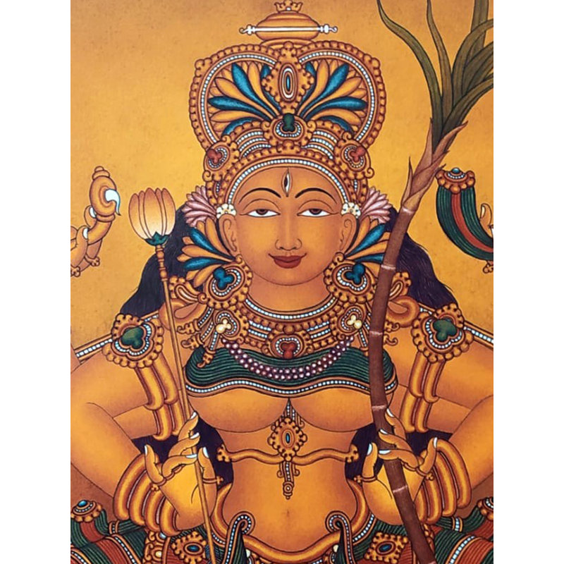 Thripura Sundari | Acrylique sur toile | Anandu | Pour la décoration murale