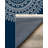 Kathleen Collection Digital Print Cotton-Polyester Geometric Blue Gray Rug-2078412917