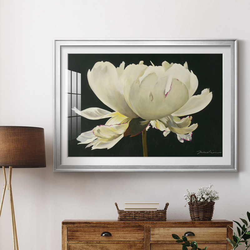 Aglow - Tableau sous verre avec passe-partout et encadrement, grand format, pour salon, H 26,5 po x l 36,5 po x P 1,5 po