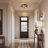 Boatner Flush Mount Ceiling Light With Clear Hammered Glass-2019998691