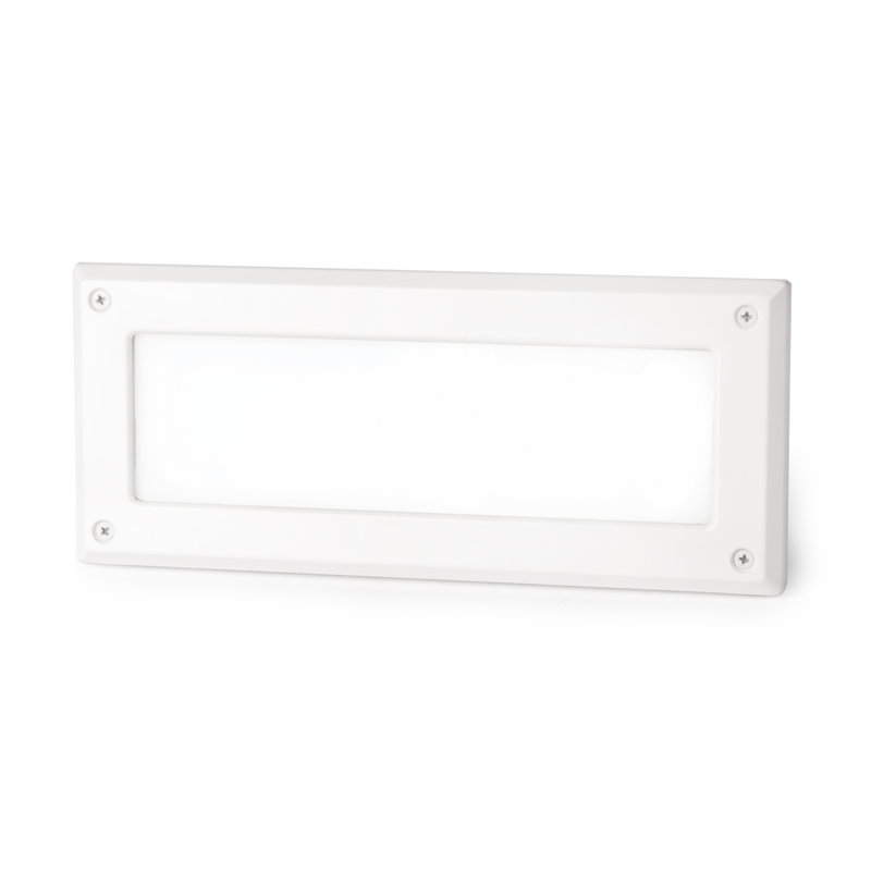 Plafonnier encastré d'extérieur en brique Toyah, Blanc architectural