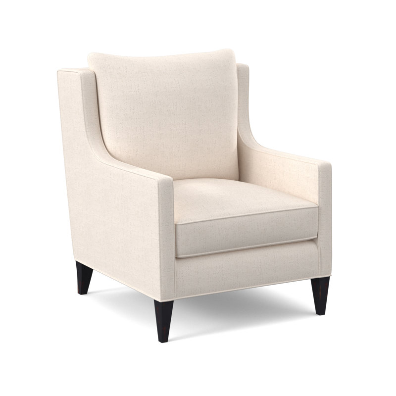 Chaise Callum, Ébène rétro, 100% polyester ivoire Venise