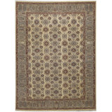Hand-Knotted High-Quality Beige and Gray Area Rug