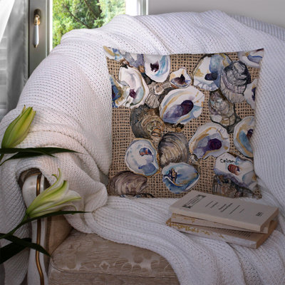 Oysters Oyster Indoor/Outdoor Throw Pillow