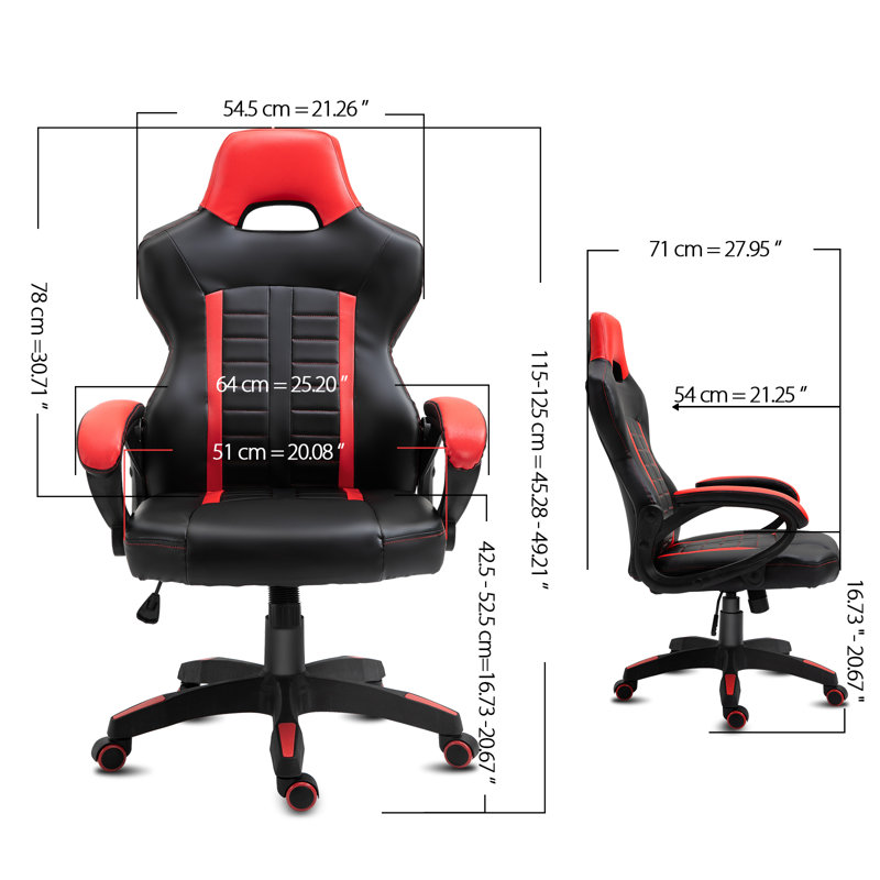 Fauteuil de bureau Office, Noir/rouge